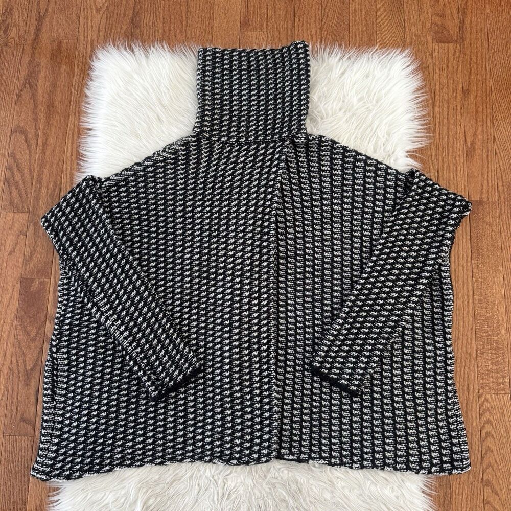 Diane Von Furstenberg Wool Sweater Women’s Small Chunky Knit Tweed Turtleneck